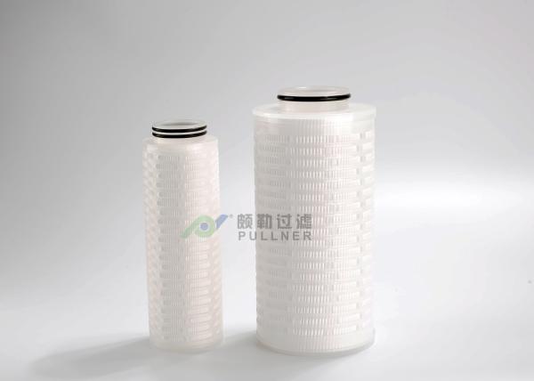 Quality 0.22um 10" PVDF PES PTFE Microelectronics Filter Membrane Pleated Water Gas Filters for sale