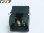Tab Down SMT RJ45 Connector 8P8C Unshielded 1 X 1 Port UL Certification