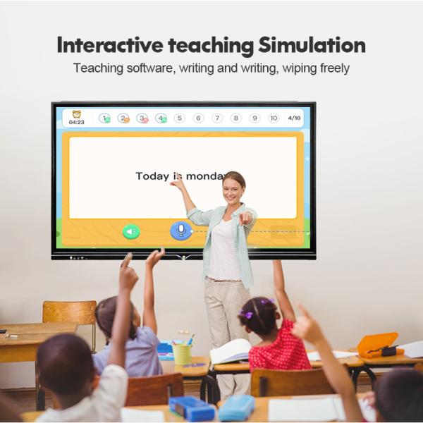 75 Inch 4K AG Glass Android 13.0 Interactive Flat Panel Touch Screen Smart Board