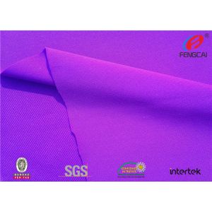 Bleach White Teansparent Nylon Elastane Fabric , Purple Nylon Spandex Material