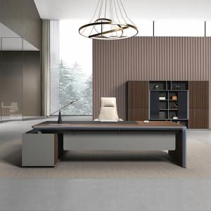 China Thickness 50mm Executive Office Desks Wood Classic And Elegant wholesale