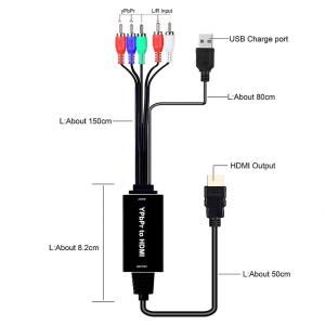 China RCA RGB YPbPr To HDMI Converter 60Hz Video Audio Adapter wholesale