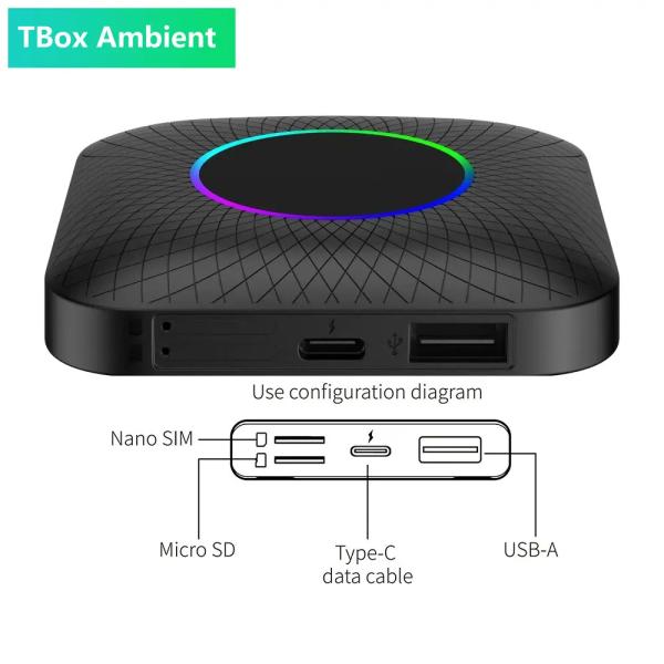 Quality Multi Media CPC200-Tbox Ambient 8+128gb Ai Box SDM660 Wireless Adapter Carplay Dongle Android Auto Dongle for Asia and Europe for sale