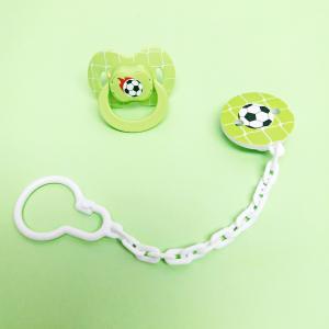 China Football Safety Chain Breastfed Newborn Baby Dummies wholesale