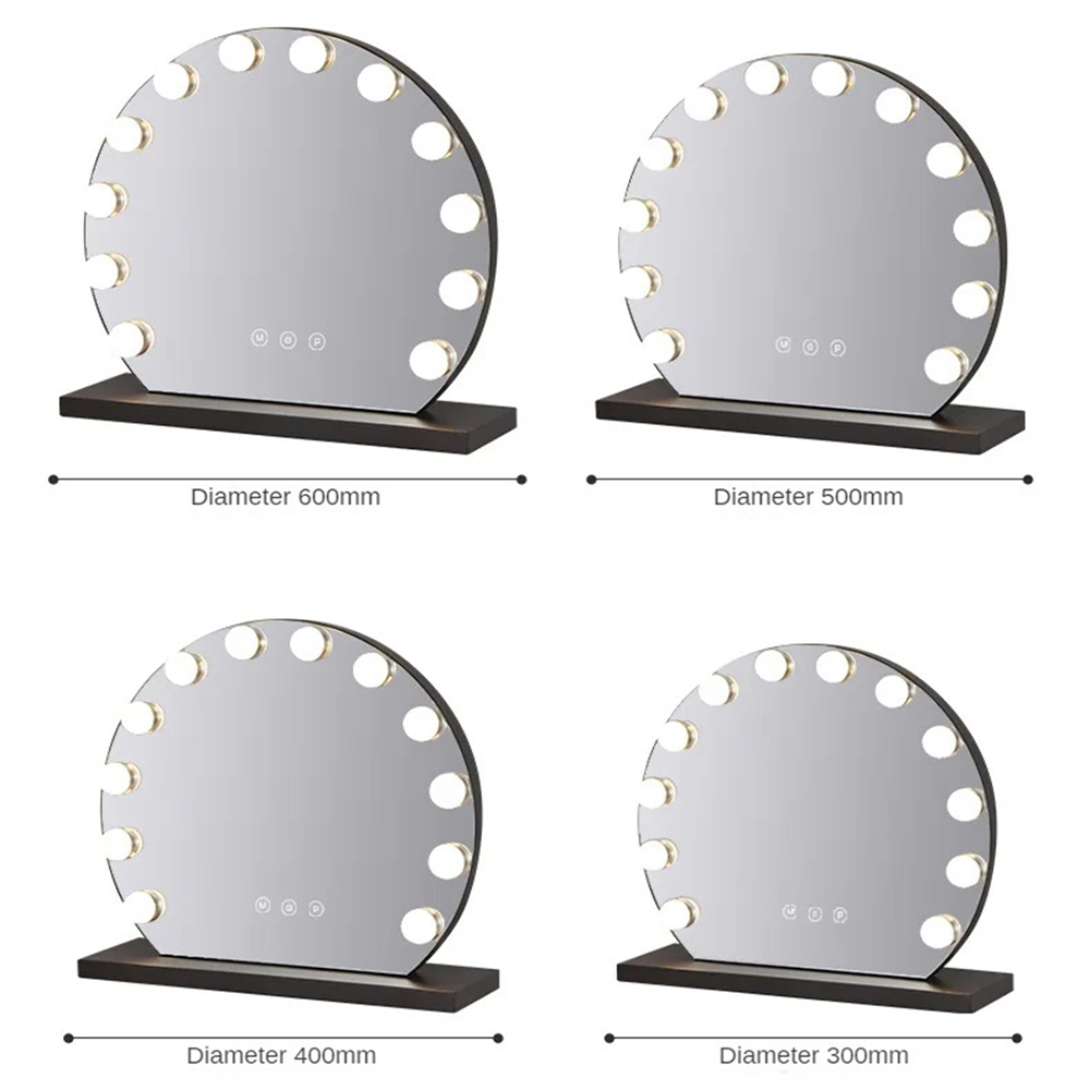Chrome Led Light Bulb Home Decor With Hollywood Mirror Extra LOGO Yes Cosmetic Mirror