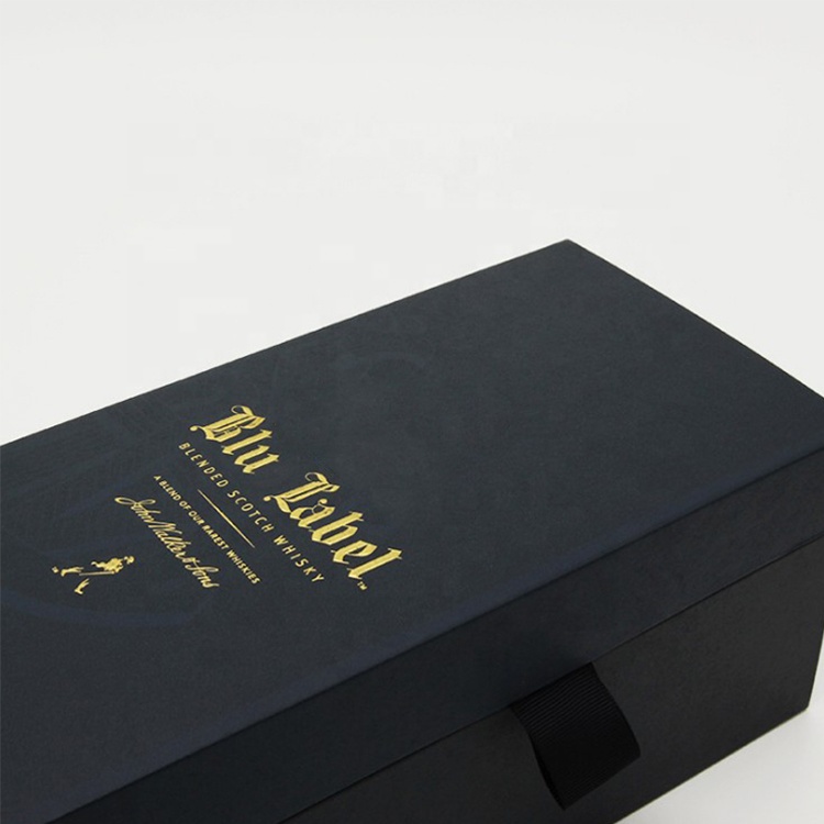 Fancy Single Bottle Cardboard Wine Box / Paper Noble Personalised Wine Gift Box