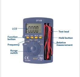 Quality 40u 3999 Counts Portable Digital Multimeter , Pocket Digital Multimeter for sale