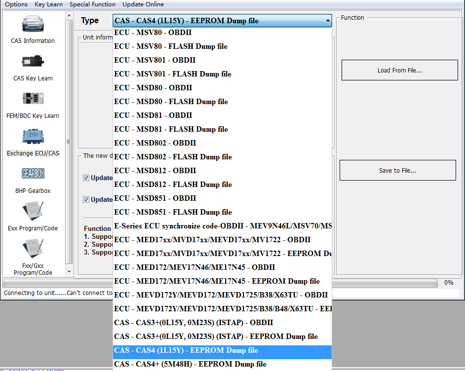 VVDI  Change ECU List