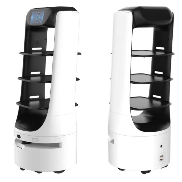Quality AGV Autonomous Mobile Robot Navigation 4G Autonomous Food dishes Delivery robot for sale