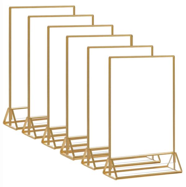 Quality 5 x 7 Detachable Two Sides Printed Acrylic Menu Card Holder Desktop Menu Display for sale