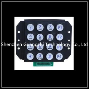 China Zinc Alloy Custom Keyboard Pad Transparent Button Password Lock For Public Telephone wholesale