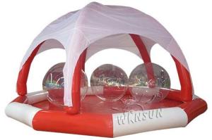 China PVC Large Inflatable Swimming Pool , Huge Inflatable Circle Pool With Tent wholesale