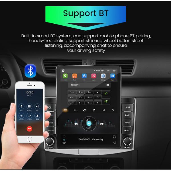 Split Screen Function Universal Car MP5 Player for 9.7 inch Android Navigation Screen
