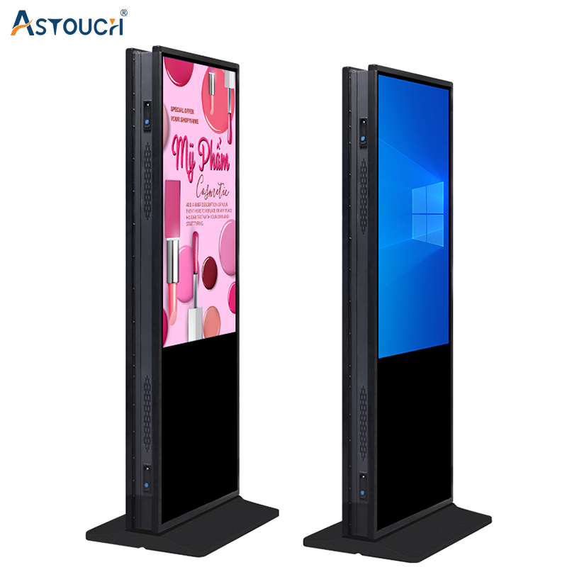 250nits - 350nits Floor Standing Digital Signage Display Kiosk Pcap Or IR Touch