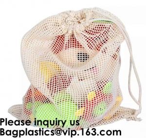 China Cotton Packing Bags For Fruit & Vegetables, Organic Cotton Mesh Bags, Drawstring Cotton Net Bags, bagease, bagplastics wholesale