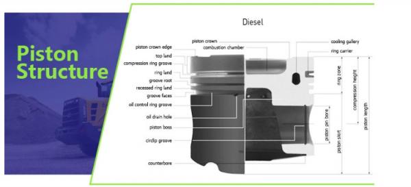 Isuzu 6BD1T Piston Kit With Pin 1-12111-240-1 For Diesel Engine Auto Parts