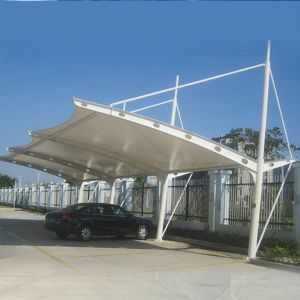 China Q235 PVDF Tension Membrane Structure 0.6mm Roof Punching White wholesale