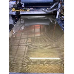 Gold Mirror Etched SUS 304 Stainless Steel Sheet