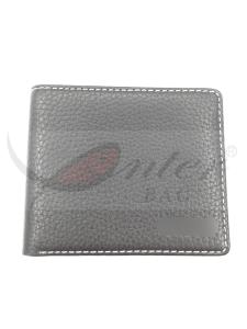 Black Two Fold PU Leather Wallet For Men Durable Big Capacity 11.5*9.5 Cm