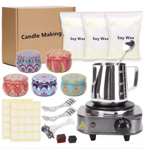 Quality Dumping Pot Dyed Block Candle Wick Soy Candle Making Kit for sale