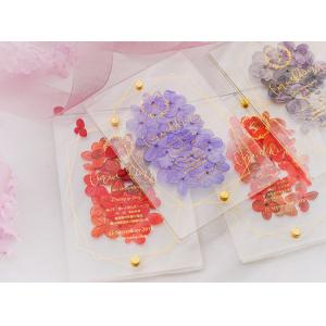 China acrylic invitation magnetic wedding and envelope card double layers flower wholesale