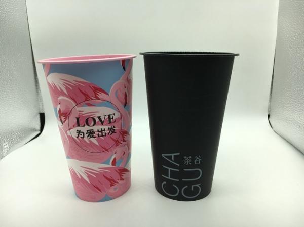 Quality 3D Lenticular Printed Plastic Cups With Lid And Red Heart Stopper Water Mug for sale
