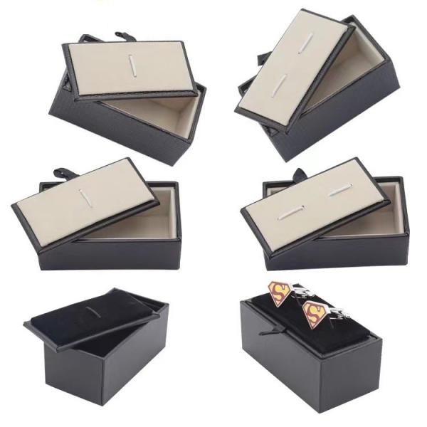 Quality 70*35*30mm One And Two Satin Pull Cufflink Gift Box For Jewelry for sale