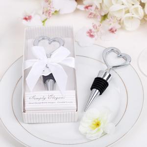 China Wedding Gifts Heart Design Metal Bottle Stopper Favors wholesale