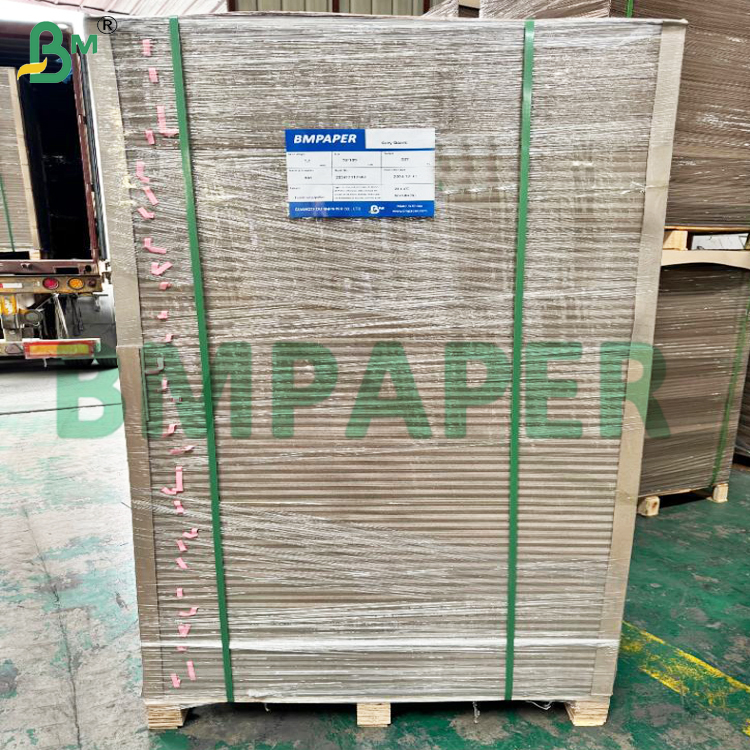 100% Recovered Grey Cardboard One Side Black Lined Solid Board