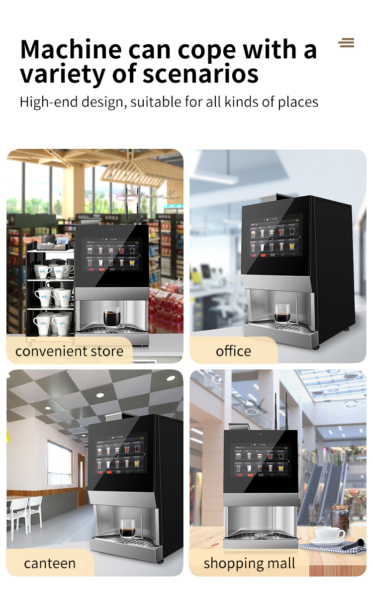 Cappuccino Latte Tabletop Coffee Vending Machine Close Loop Control With IOT Function