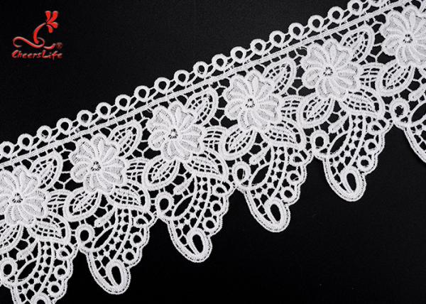 Quality 2.2cm Cute Water Soluble Flower Lace Trim For Children Garment   for sale