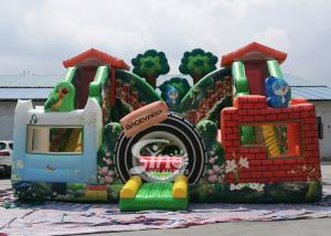 China Jungle Theme Kids Backyard Inflatable Amusement Park With Digital Printing For Outdoor Fun wholesale