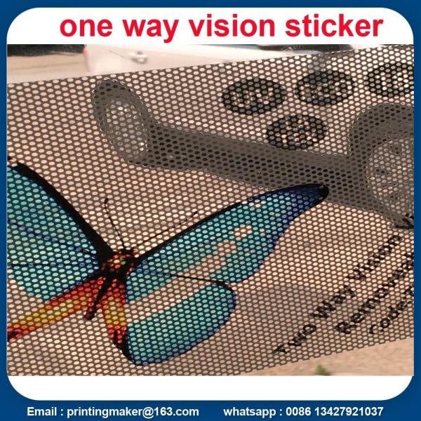 Quality Double-sided Two Way Vision Vinyl Window Sticker for sale