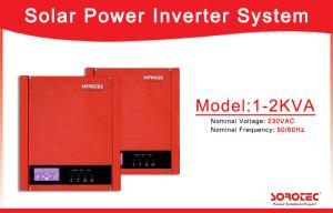 China 1000VA 720W Solar Power Inverters 12V 230VAC With PWM Solar Charge Controller , Red Color wholesale