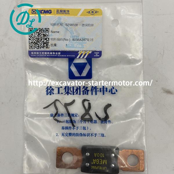 EexcavaStart XCMG XE35U Excavator Bolt Down Auto Fuse 0298100 803682875 100A 32V