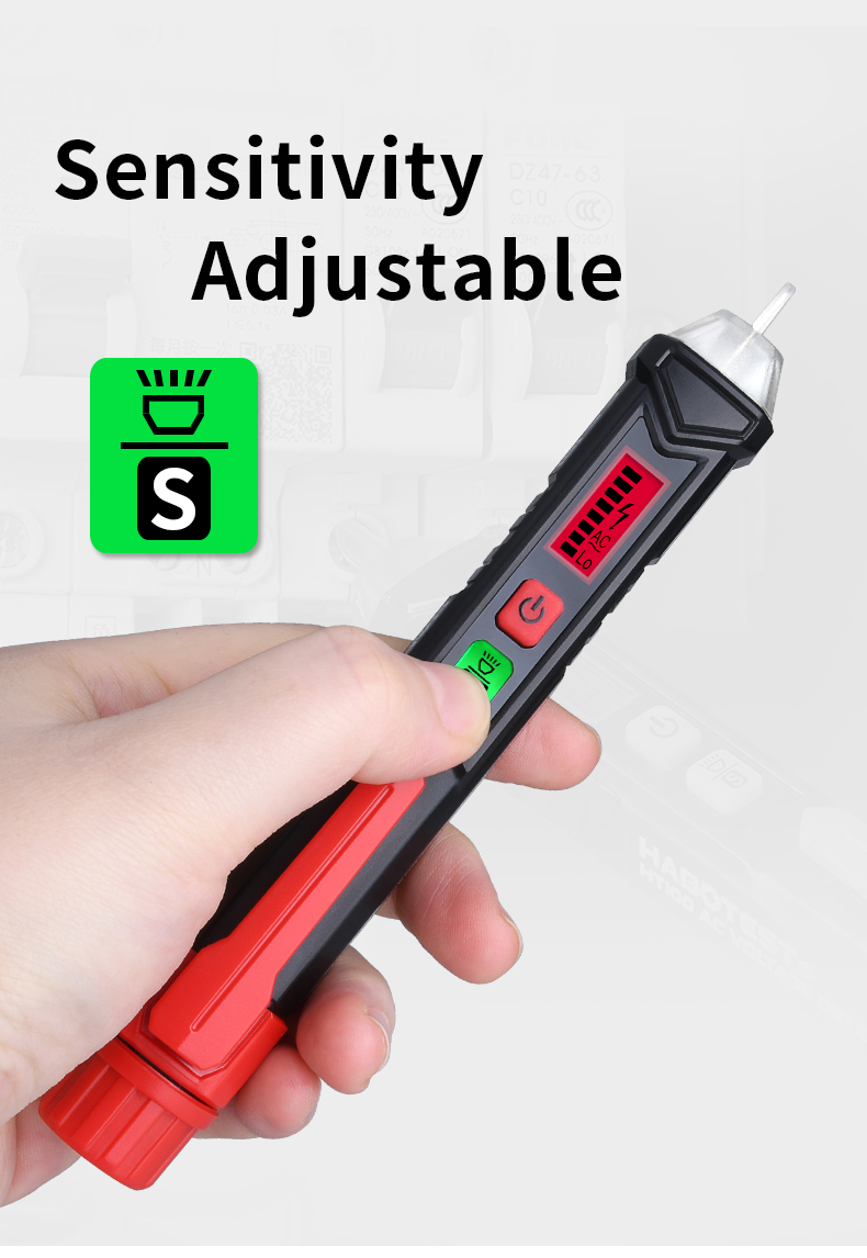 Light Alarm Pen Type Voltage Tester , 12 Volt Non Contact Voltage Tester