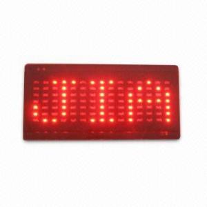 Scrolling LED message display cap