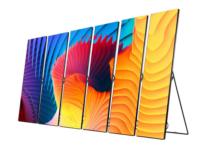 Cascade Connection LED Poster Display Base Style For Exhibitions Airports Stations
