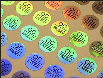 Anti Counterfeiting Gloss Lamination Authentic Hologram Stickers