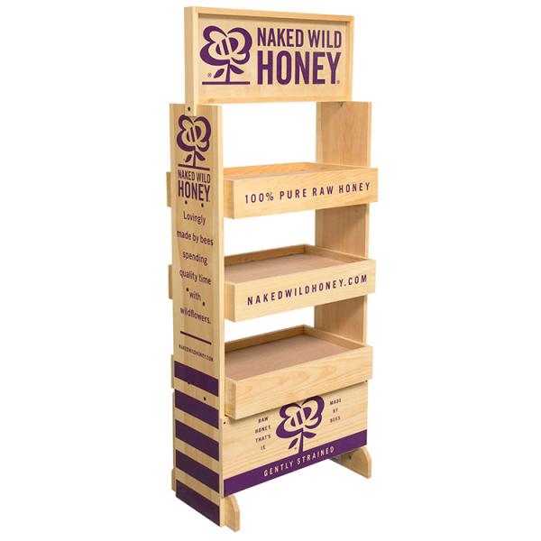 New arrival wood display stand bottle display rack for healthcare products
