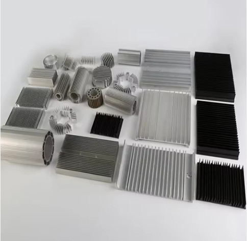 T Profile Custom Aluminum Radiator Black Or Customized Round Aluminum Heat Sink