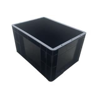 Black ESD Circulation Box Antistatic Storage Crate Bin Box