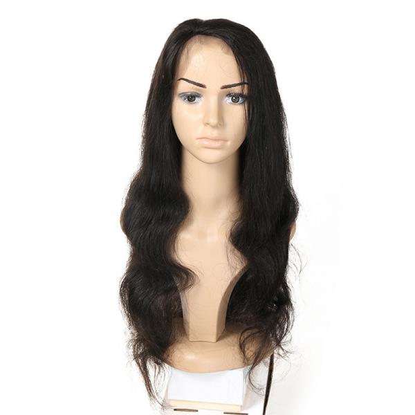 Quality Authentic Full Human Hair Lace Wigs With Baby Hair Double Weft No Shedding for sale