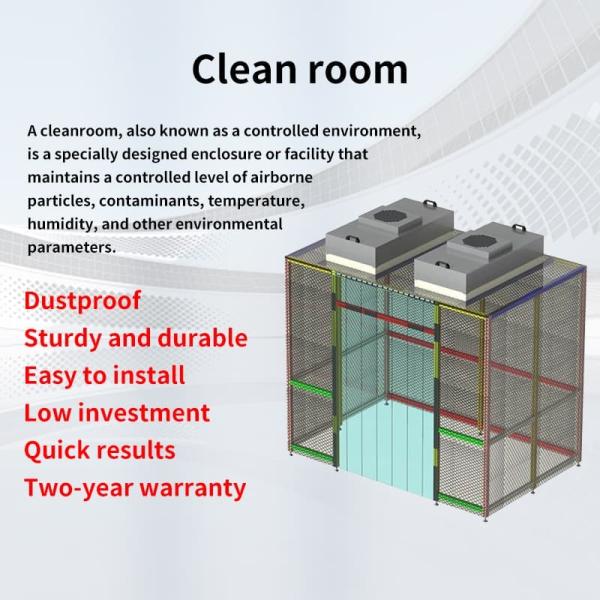 ISO 5 Clean Booth with HEPA FFU System | Modular & Mobile Design for Labs/Electronics