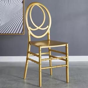 Gold Stacking Banquet Chairs Plastic Banquet Hall Chairs Wholesale