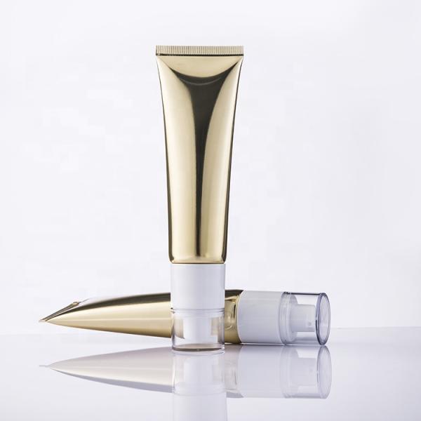 Aluminium Cosmetic Packaging Tube 50ml 200ml Golden Laminated