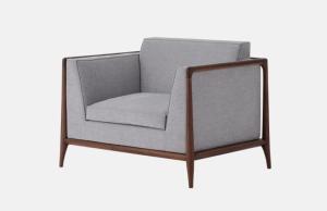 China ISO14001 Contemporary Fabric Sofa Chair Luxurious Single Seater Sofa wholesale