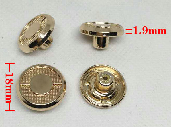 metal sewing jeans button custom logo metal buttons light gold