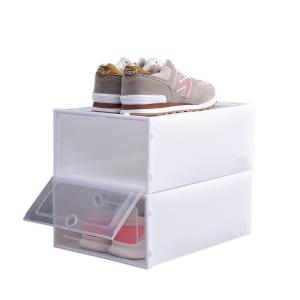 China Dustproof Polypropylene Shoe Stackable Plastic Storage Boxes 18L wholesale