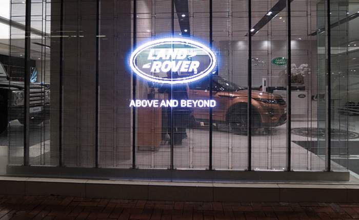 LED window display signs transparent led curtain display Shopping Windows Ads Player